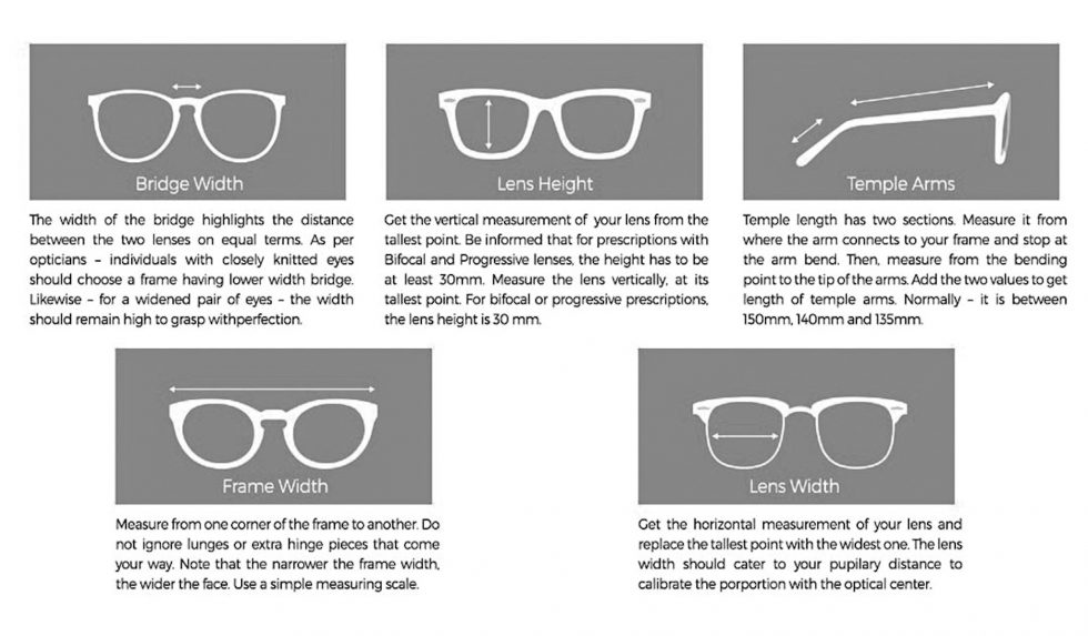 Measurements oldNEW Eyewear